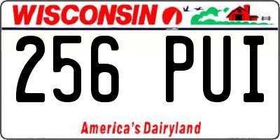 WI license plate 256PUI