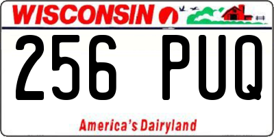 WI license plate 256PUQ