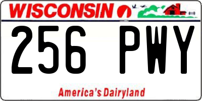 WI license plate 256PWY