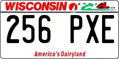 WI license plate 256PXE