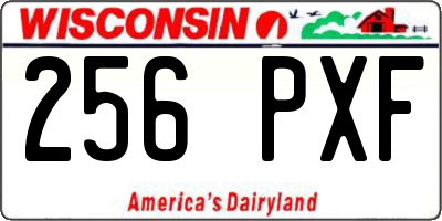 WI license plate 256PXF