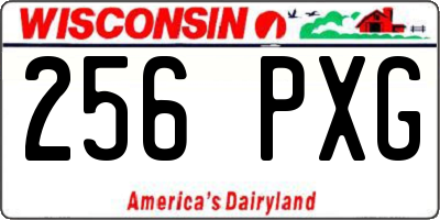 WI license plate 256PXG