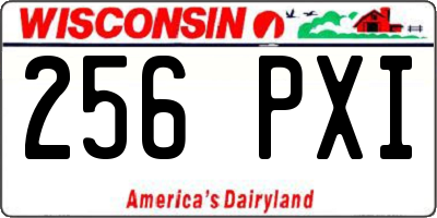 WI license plate 256PXI