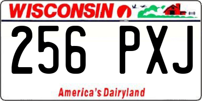 WI license plate 256PXJ