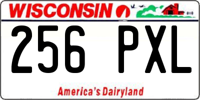 WI license plate 256PXL