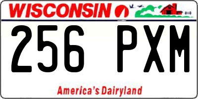 WI license plate 256PXM