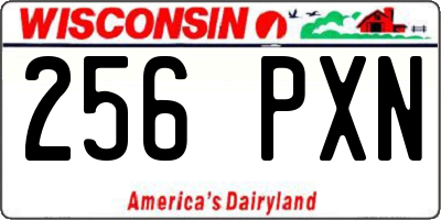WI license plate 256PXN