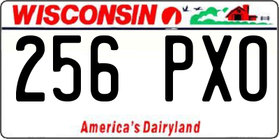 WI license plate 256PXO