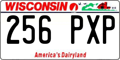 WI license plate 256PXP