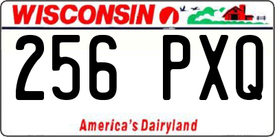 WI license plate 256PXQ