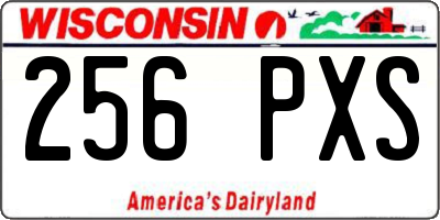 WI license plate 256PXS