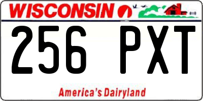 WI license plate 256PXT