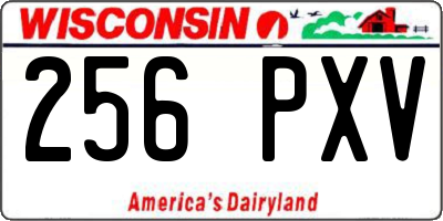 WI license plate 256PXV