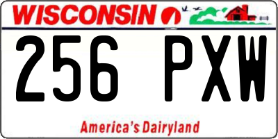 WI license plate 256PXW