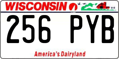 WI license plate 256PYB