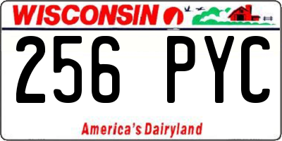 WI license plate 256PYC