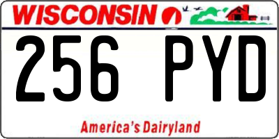 WI license plate 256PYD