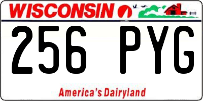 WI license plate 256PYG