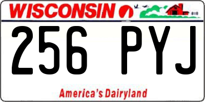 WI license plate 256PYJ