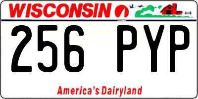 WI license plate 256PYP