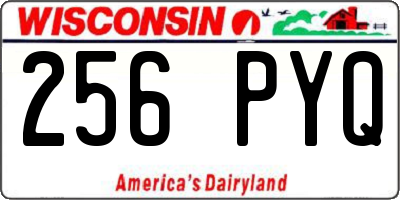 WI license plate 256PYQ