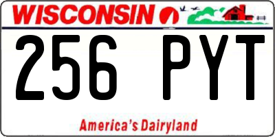 WI license plate 256PYT