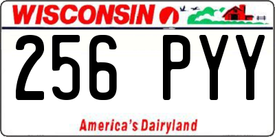 WI license plate 256PYY
