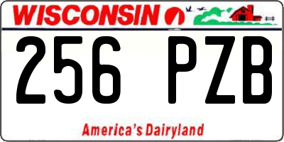 WI license plate 256PZB