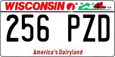 WI license plate 256PZD