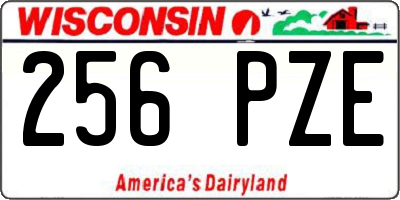 WI license plate 256PZE