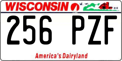 WI license plate 256PZF