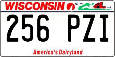 WI license plate 256PZI