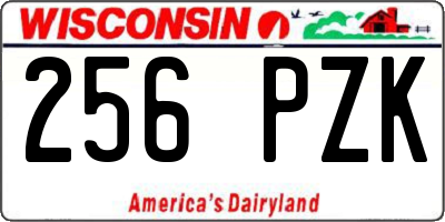 WI license plate 256PZK