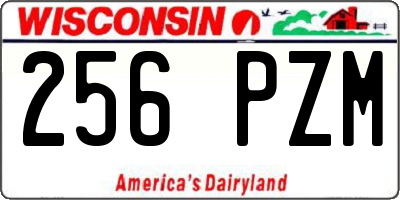 WI license plate 256PZM