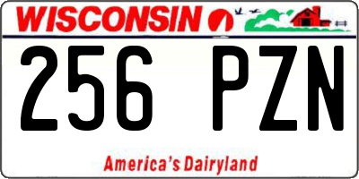 WI license plate 256PZN