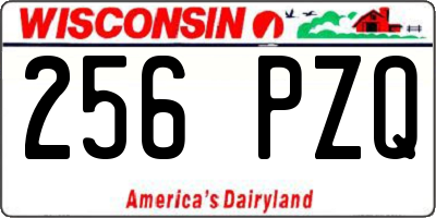 WI license plate 256PZQ