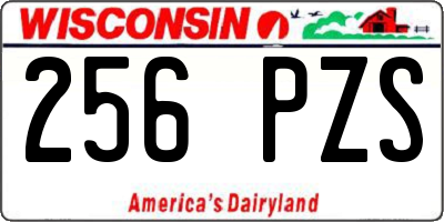 WI license plate 256PZS