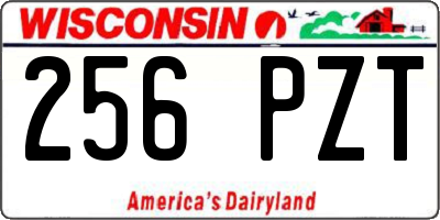 WI license plate 256PZT