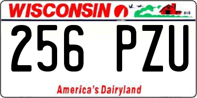 WI license plate 256PZU