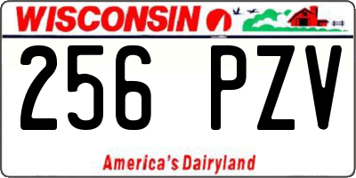 WI license plate 256PZV