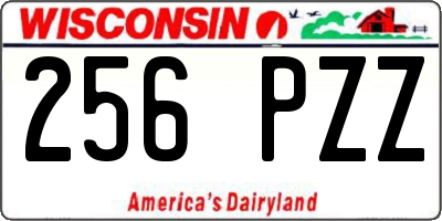 WI license plate 256PZZ