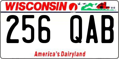 WI license plate 256QAB