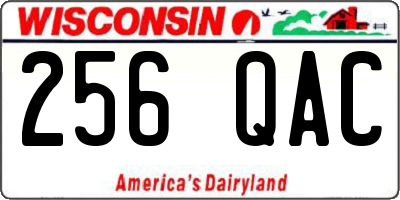 WI license plate 256QAC