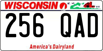 WI license plate 256QAD