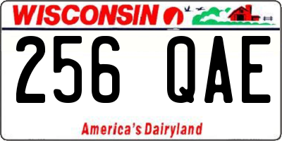 WI license plate 256QAE