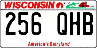 WI license plate 256QHB