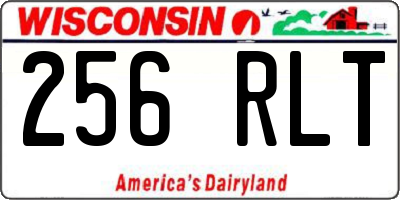 WI license plate 256RLT