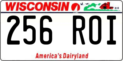WI license plate 256ROI