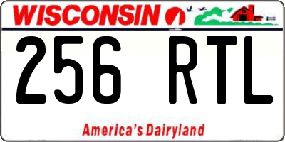 WI license plate 256RTL