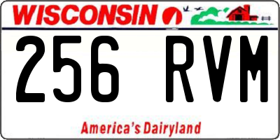 WI license plate 256RVM